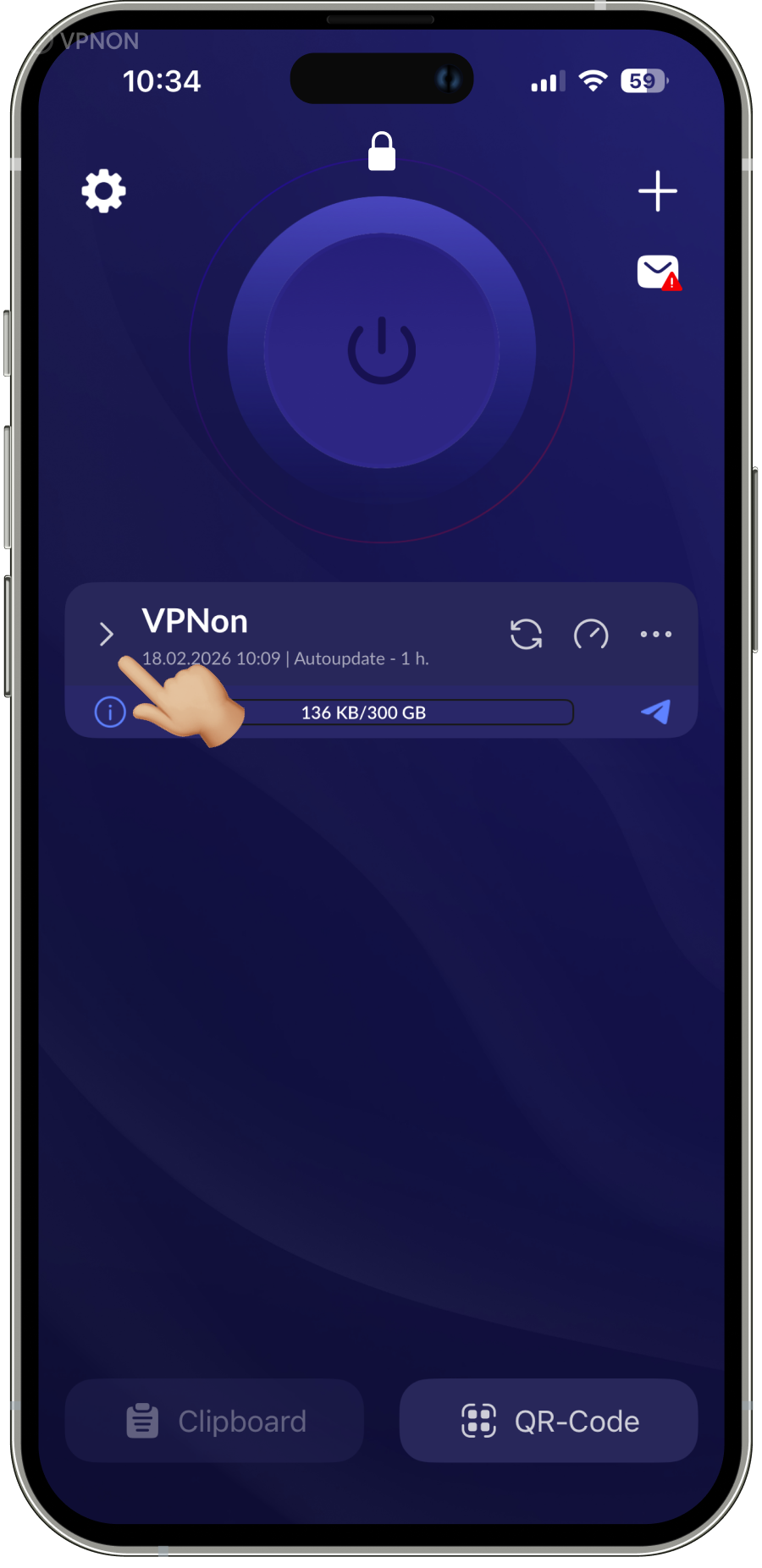 Connecting VPN in happ app on android tv