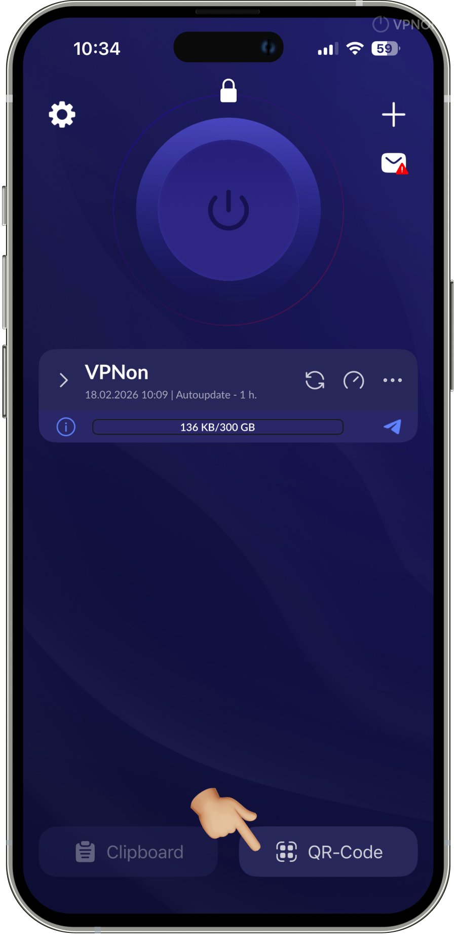 Connecting VPN in happ app on android tv
