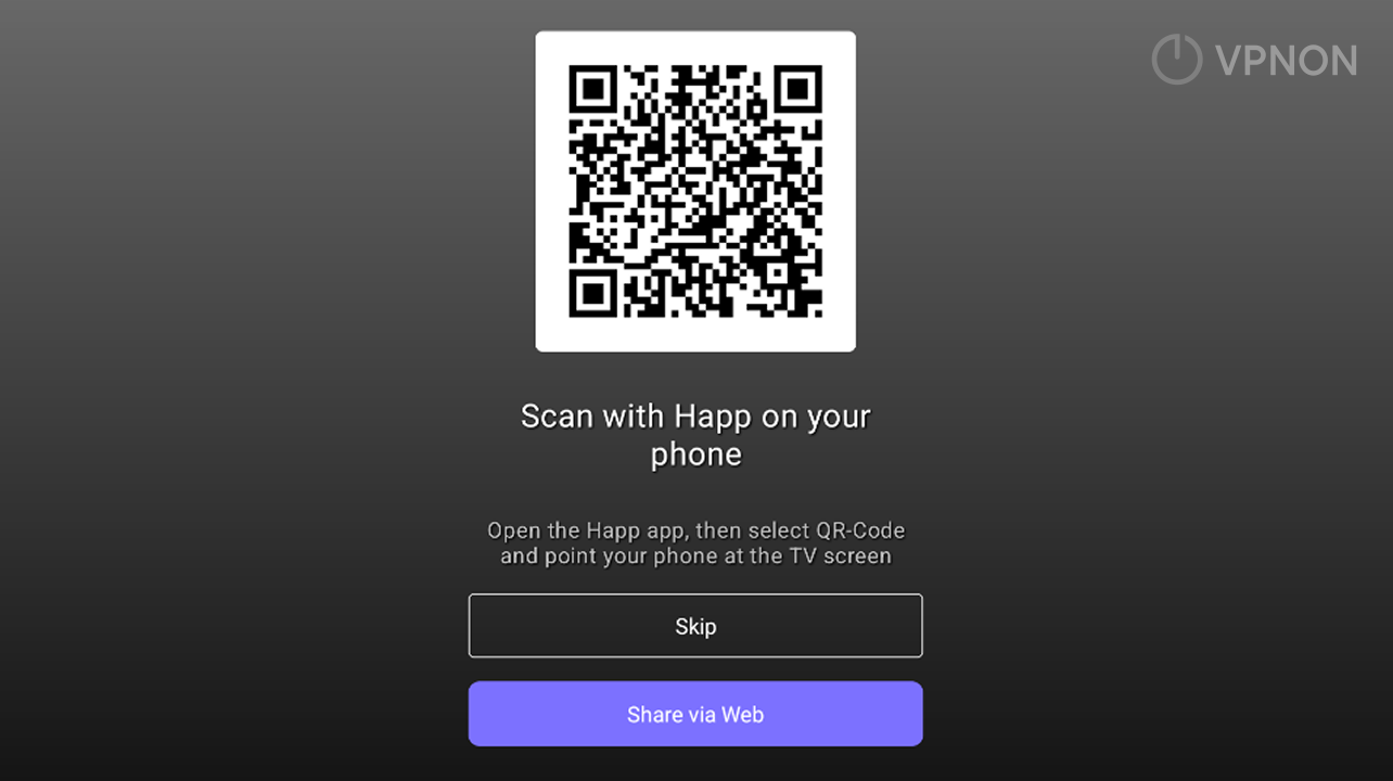Connecting VPN in happ app on appletv