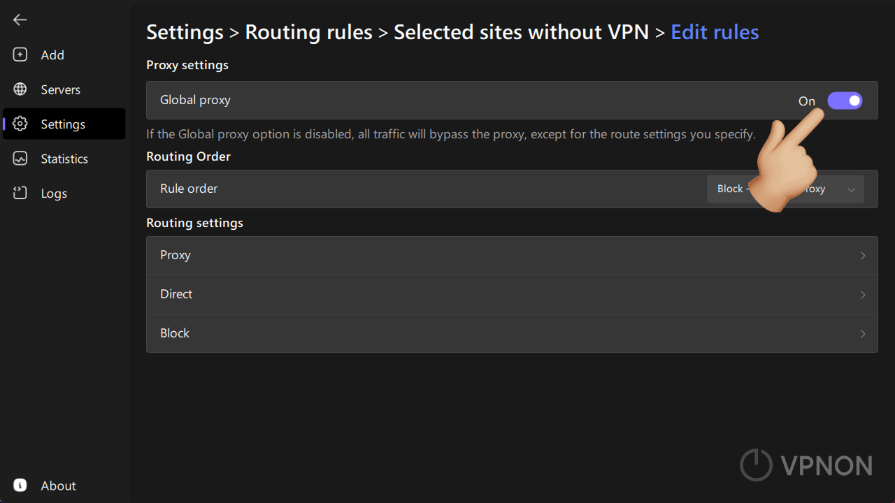 happ global proxy configuration