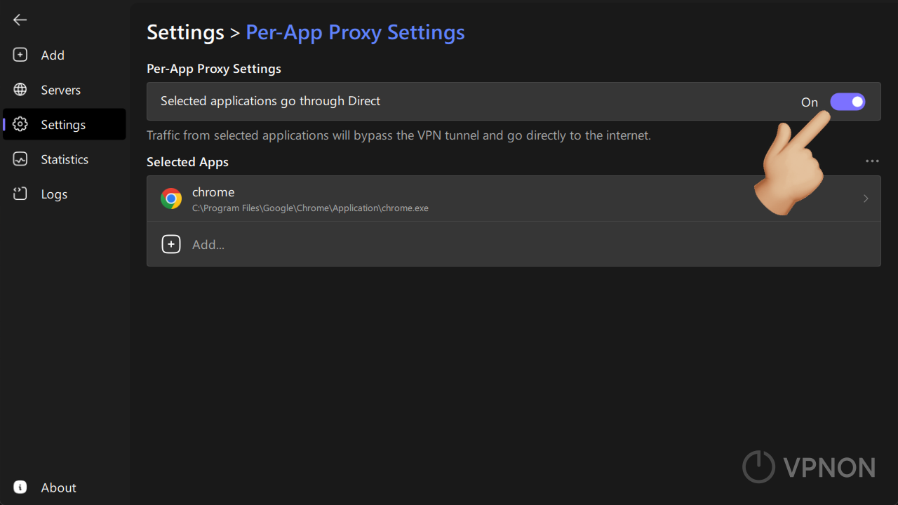 happ configuration for specific applications