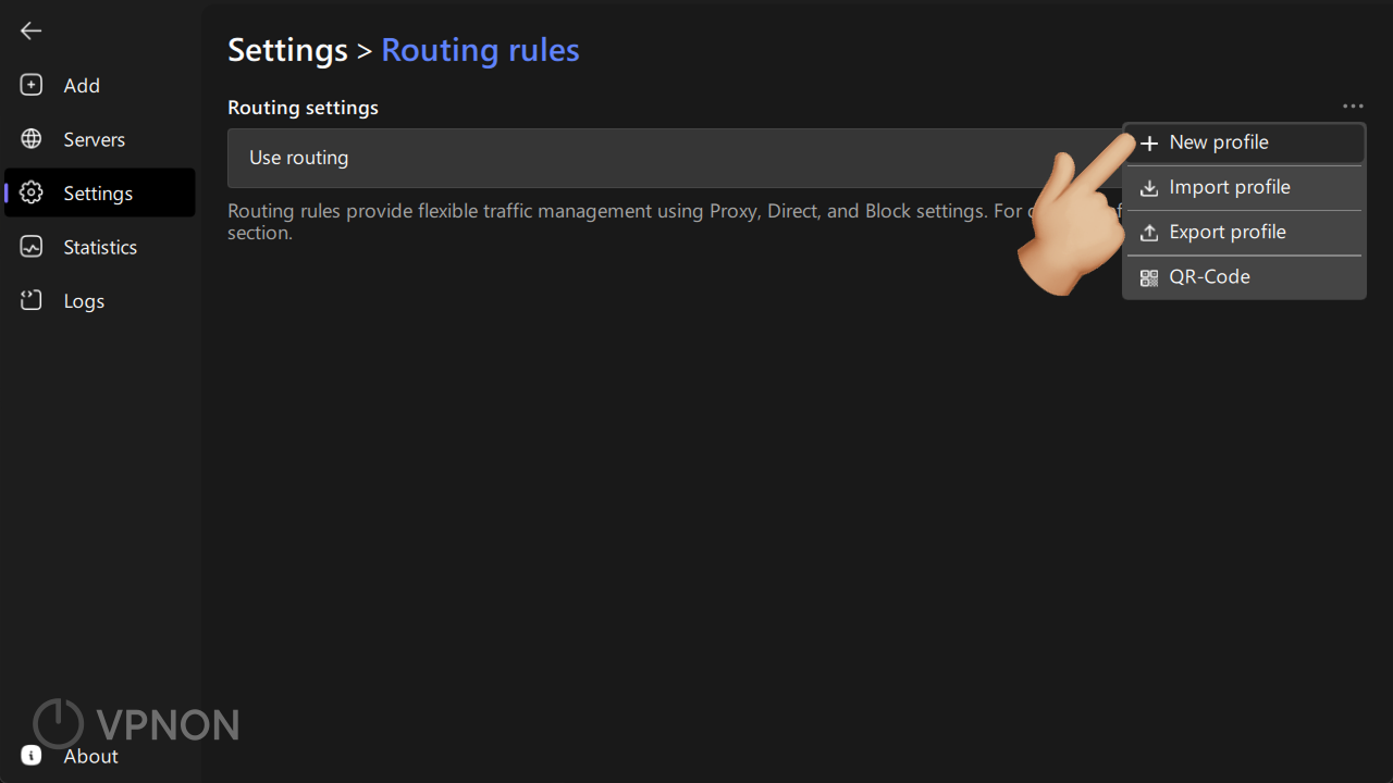 happ routing profile creation