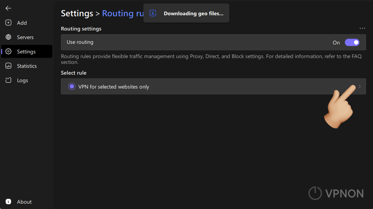 happ configuration for specific applications