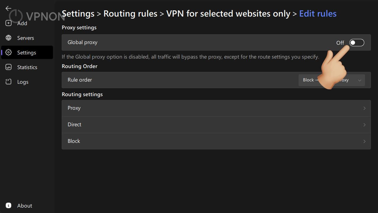 happ global proxy configuration