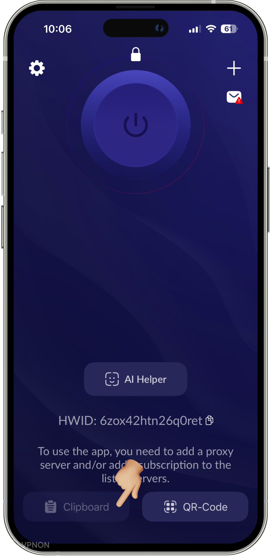 Connecting VPN in happ app on iOS