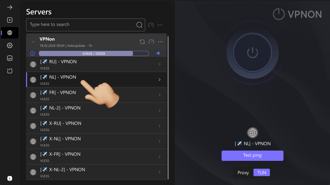 Connecting VPN in happ app on Linux