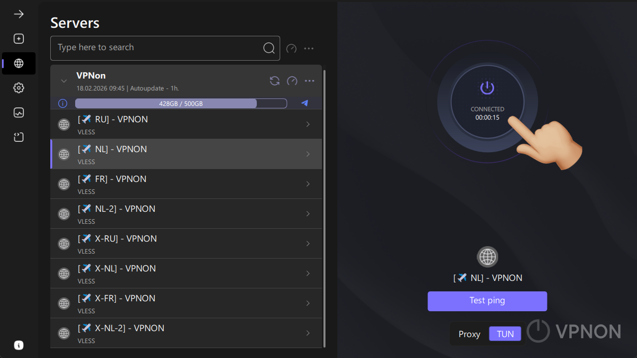 Connecting VPN in happ app on Linux